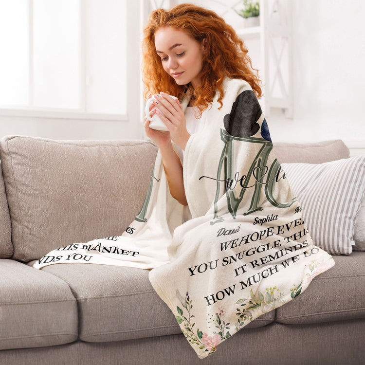 Snuggle This Blanket - It Reminds How Much We Love You  - Personalized Blanket - Birthday, Mother's Day Gift For Mom, Mother, Mama