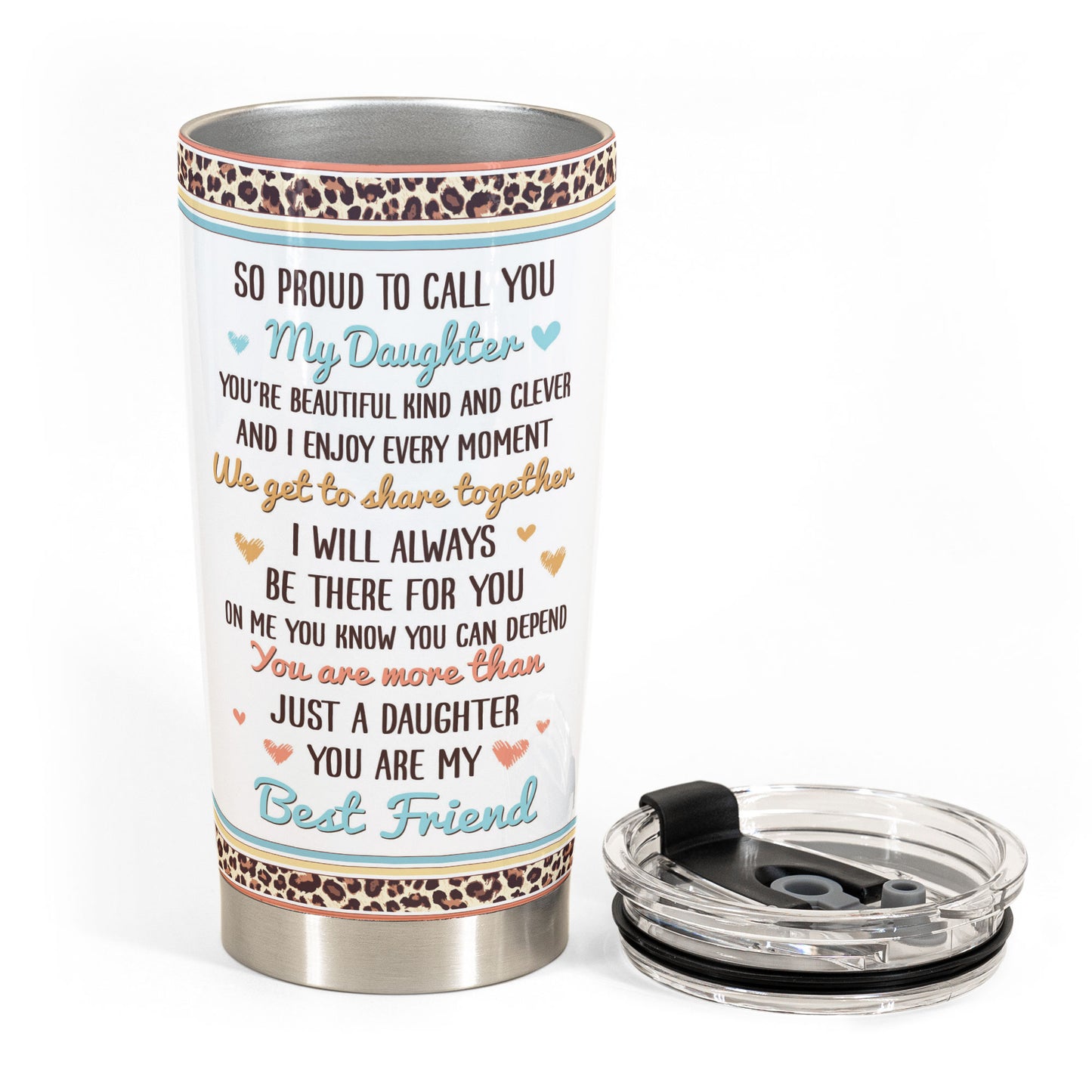 Proud To Call You My Daughter - Personalized Tumbler Cup - Birthday Gift For Daughter - From Mom, Mother