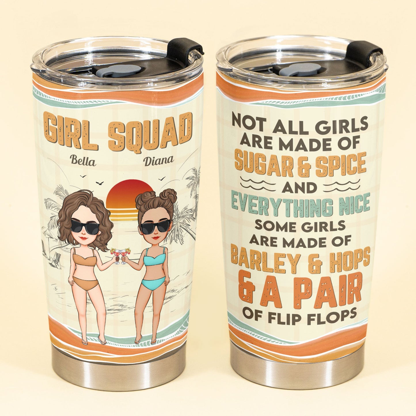 Some Girls Are Made Of Flip Flops - Personalized Tumbler Cup