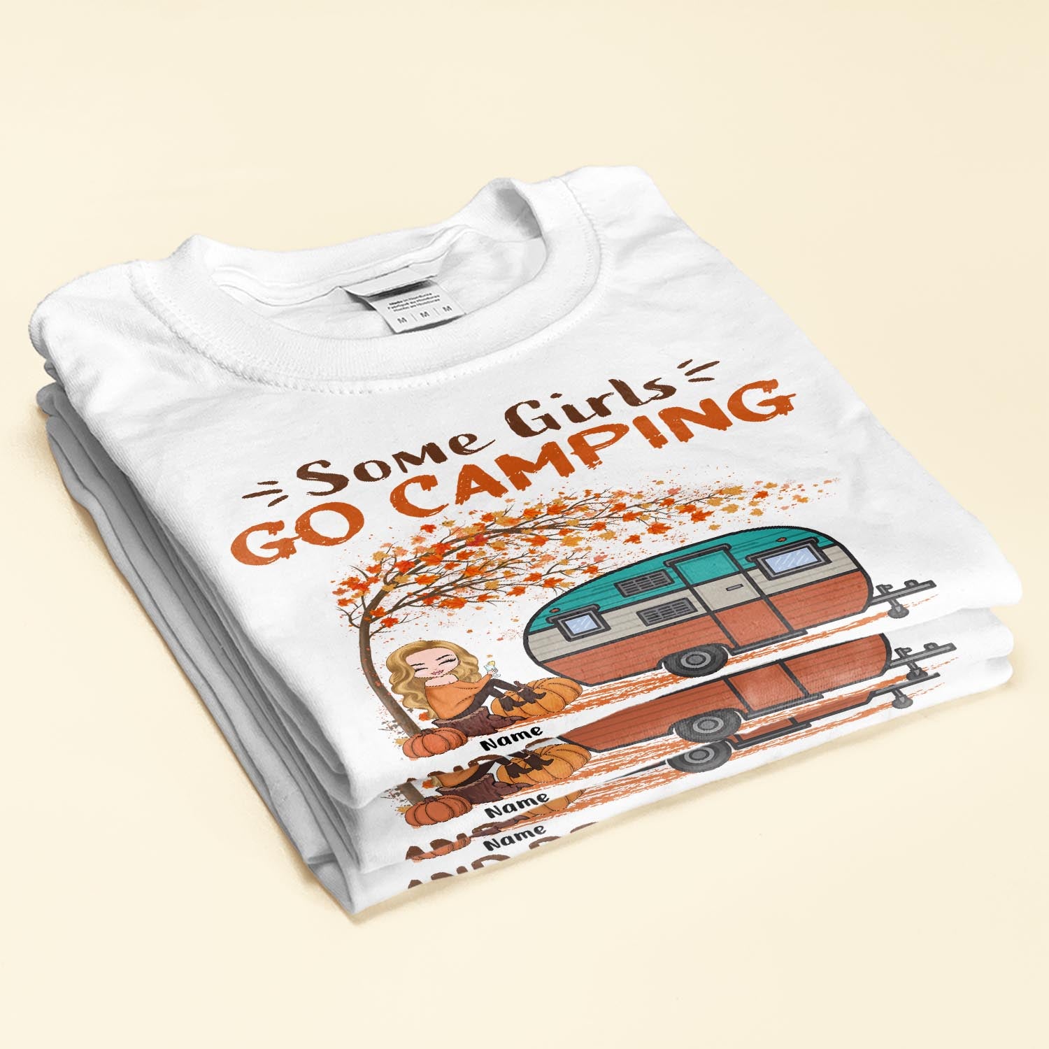 Some Girls Go Camping - Personalized Shirt - Fall Season Gift For Campers
