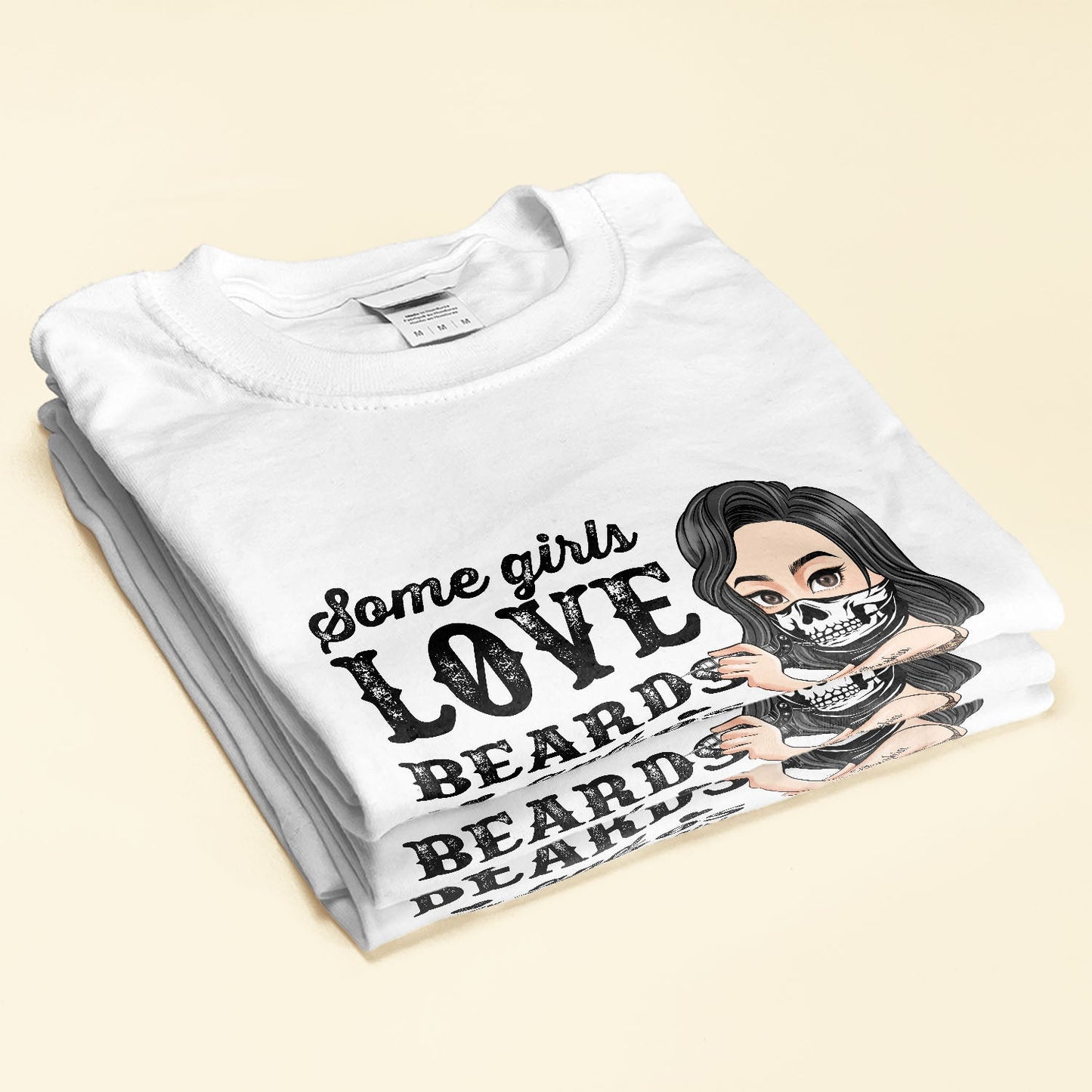 Some Girls Love Beards And Tattoos - Personalized Shirt - Birthday Gift For Tattoo Girl, Tattoo Woman 