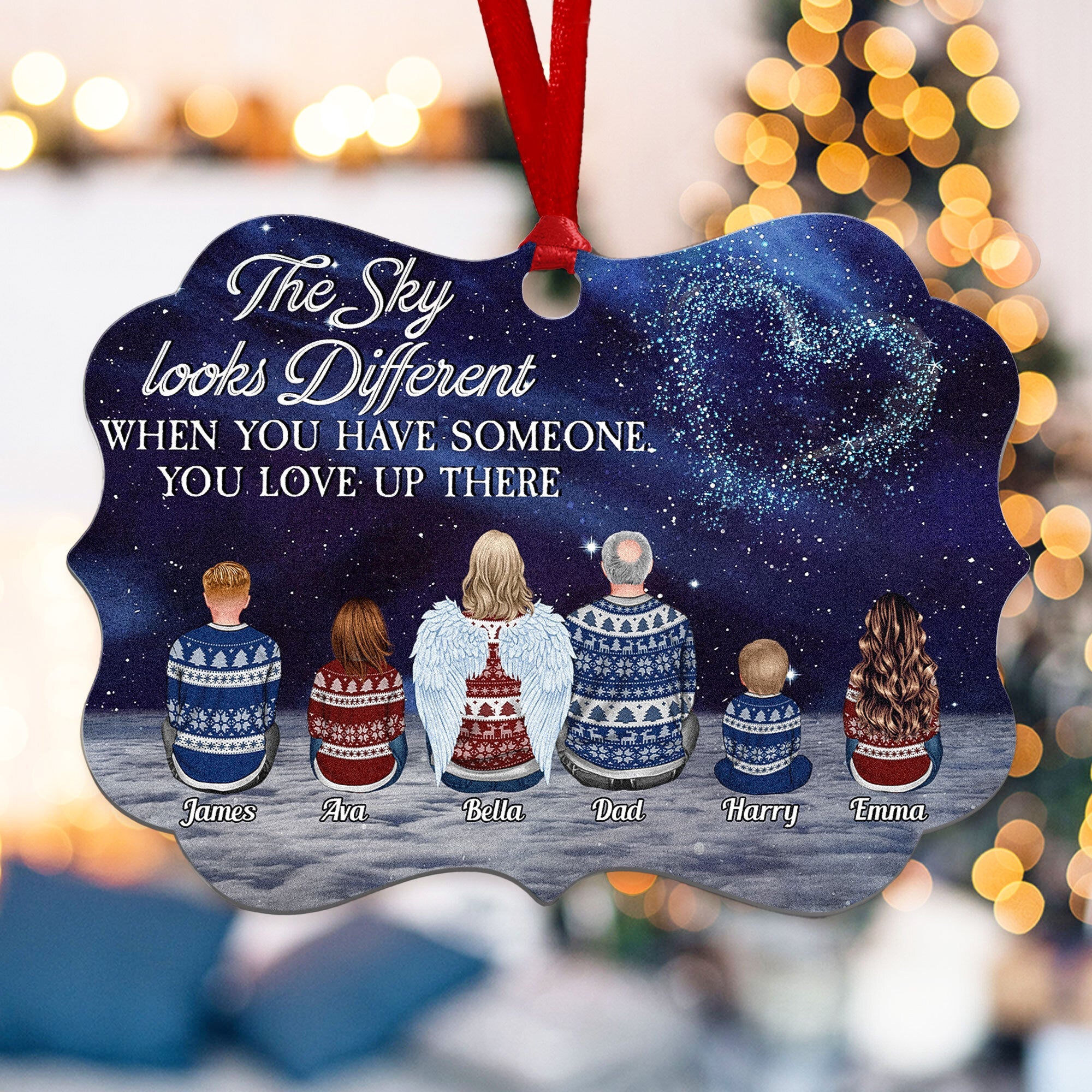 Someone You Love Up There - Personalized Aluminum Ornament