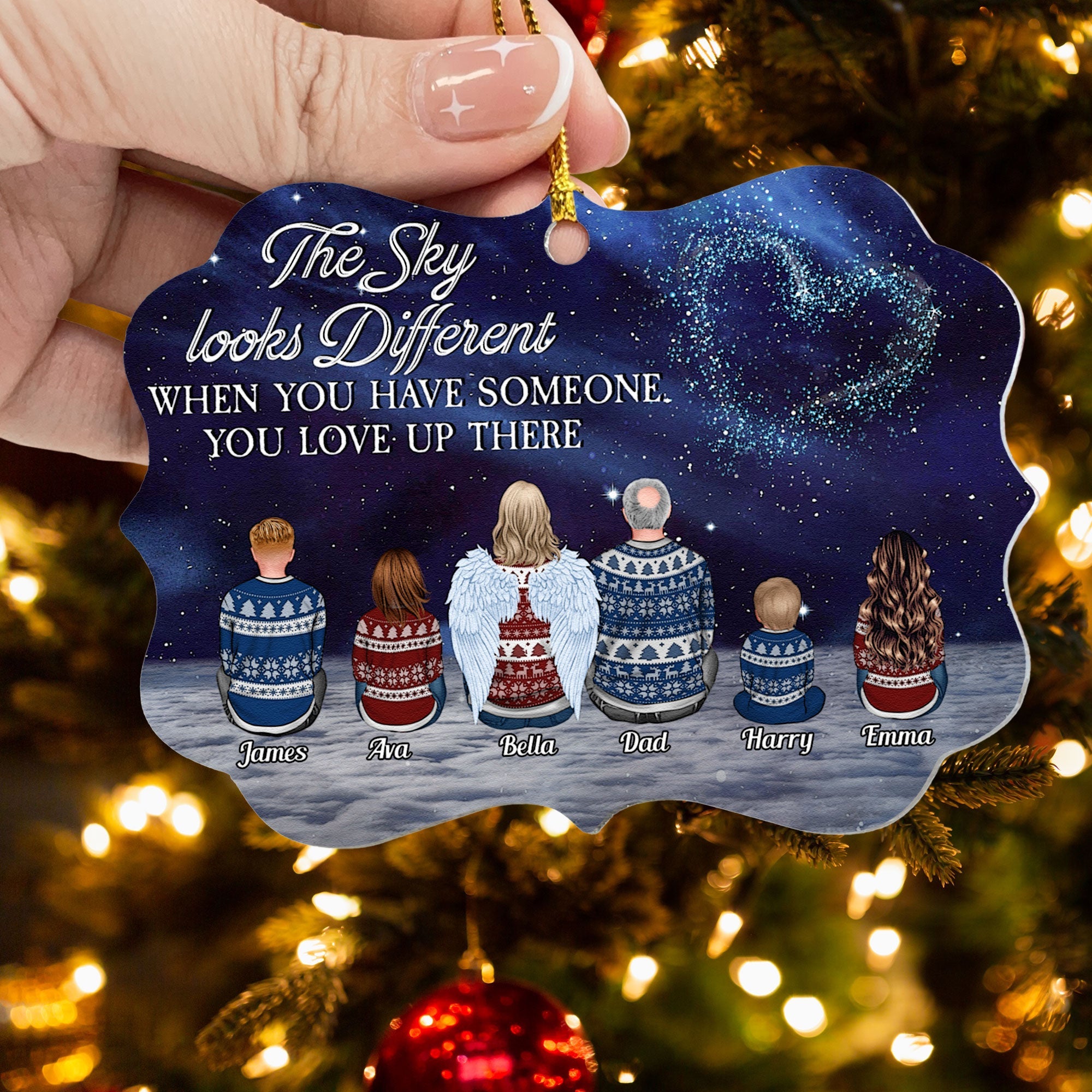 Someone You Love Up There - Personalized Aluminum Ornament