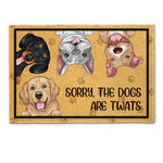 Sorry Naughty Dog Is A Twat Nob Knob - Personalized Doormat