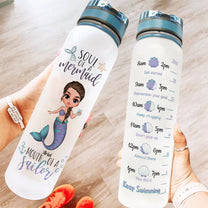 Soul Of A Mermaid - Personalized Water Tracker Bottle