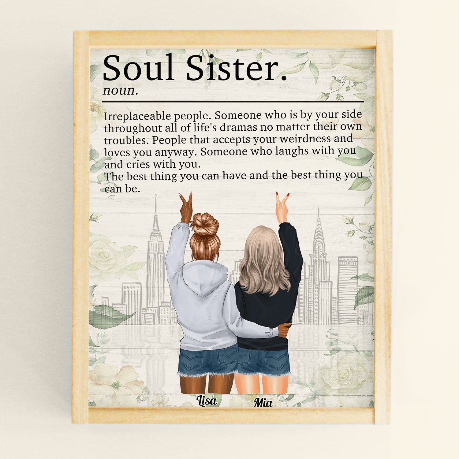 Soul Sister An Irreplaceable Person - Personalized Poster - Christmas Gift  For Friends, Besties, Soul Sister