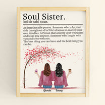 Soul Sister Definition Heart Tree - Personalized Poster - Christmas Gift For Friends, Besties, BFF