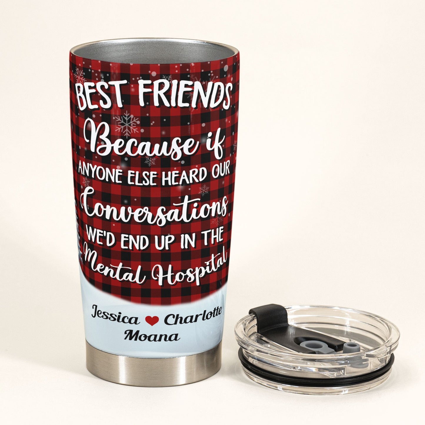 Soul Sister - Personalized Tumbler Cup - Birthday Gift For Bestie, BestFriend, FF, Friend, Soul Sister - Cute Girls Sitting