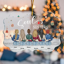 Soul Sisters - Personalized Acrylic Ornament - Christmas, New Year Gift For Sisters, Sistas, Besties, Soul Sisters