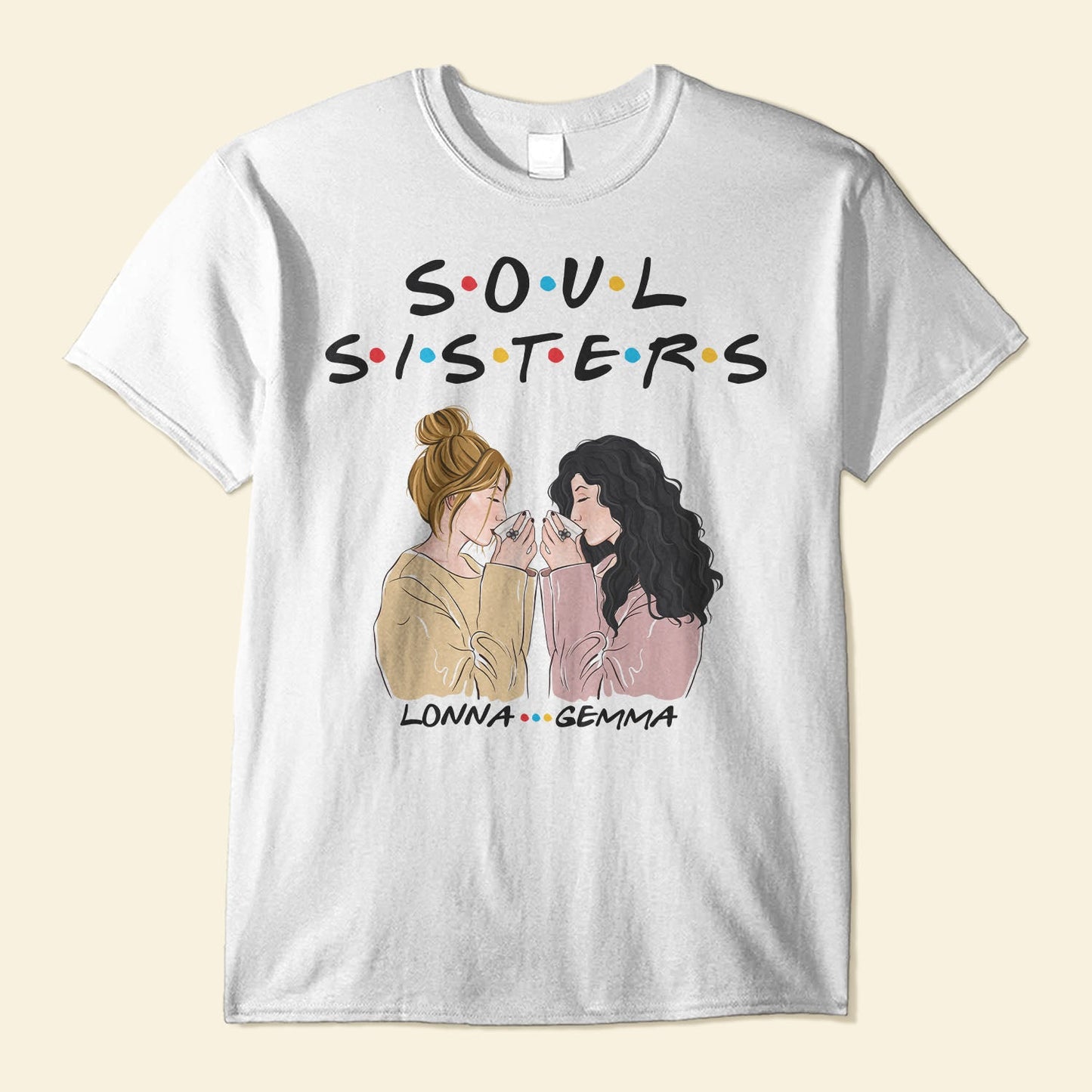 Soul Sisters - Personalized Shirt - Gift For Besties - Girl Side View