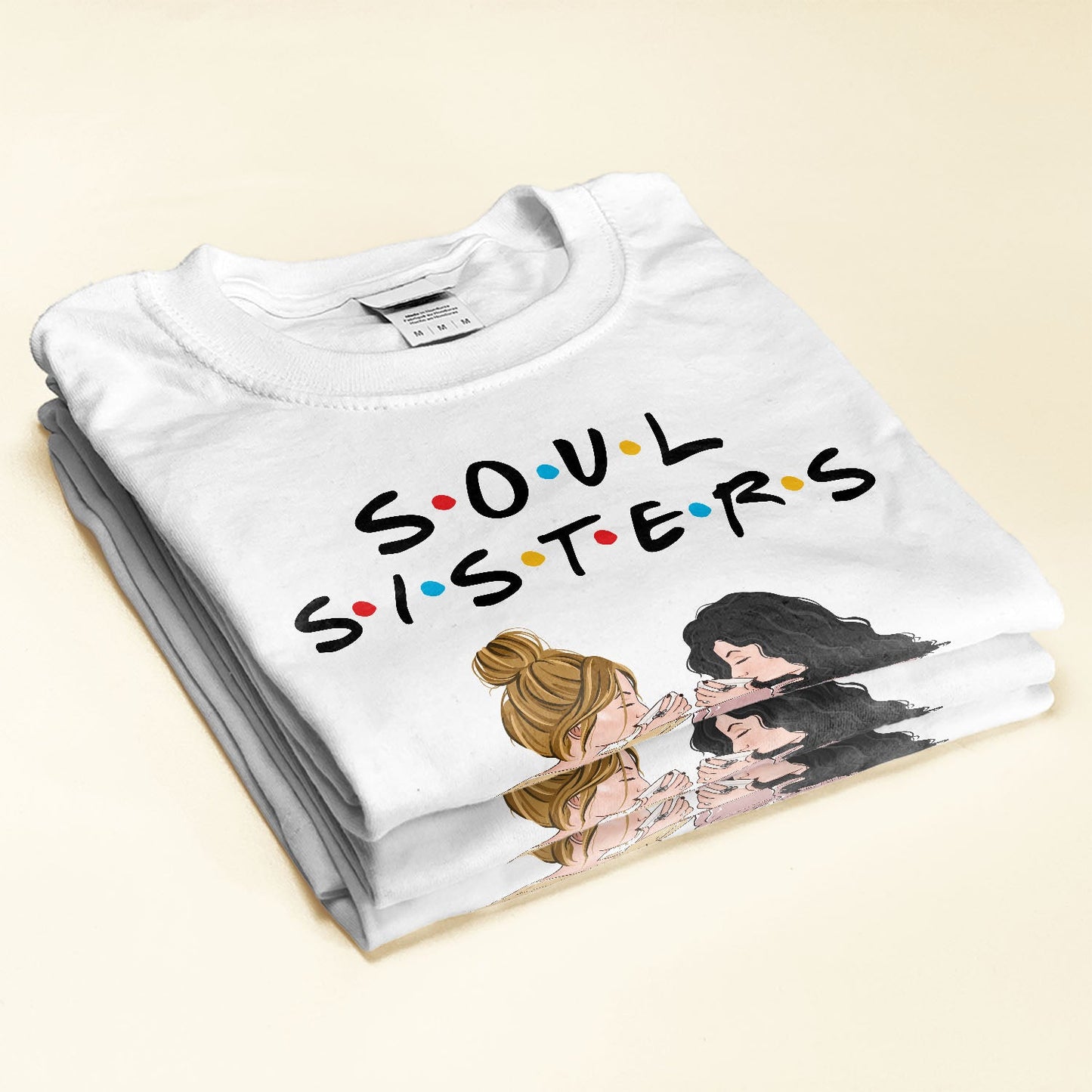 Soul Sisters - Personalized Shirt - Gift For Besties - Girl Side View