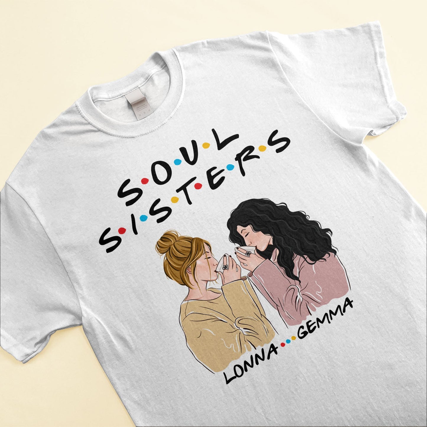 Soul Sisters - Personalized Shirt - Gift For Besties - Girl Side View