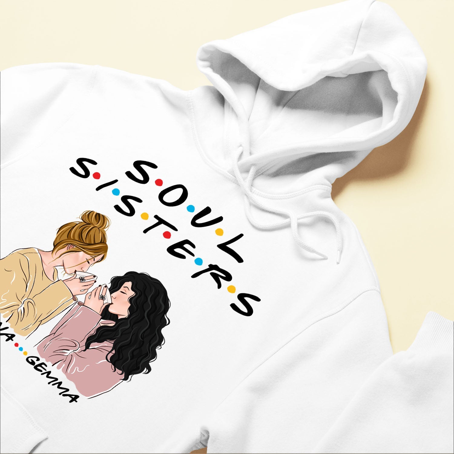 Soul Sisters - Personalized Shirt - Gift For Besties - Girl Side View