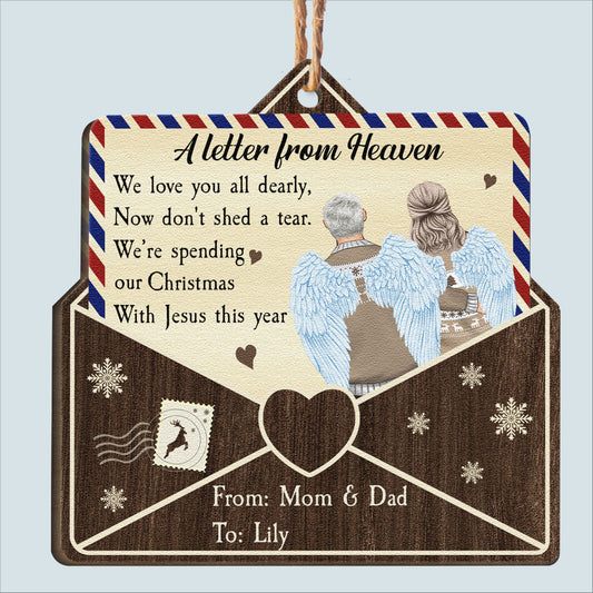 Spending My Christmas With Jesus This Year - Personalized Custom Shaped Wooden Ornament