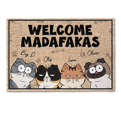 Spoiled Cats And Their Staff Live Here - Personalized Doormat