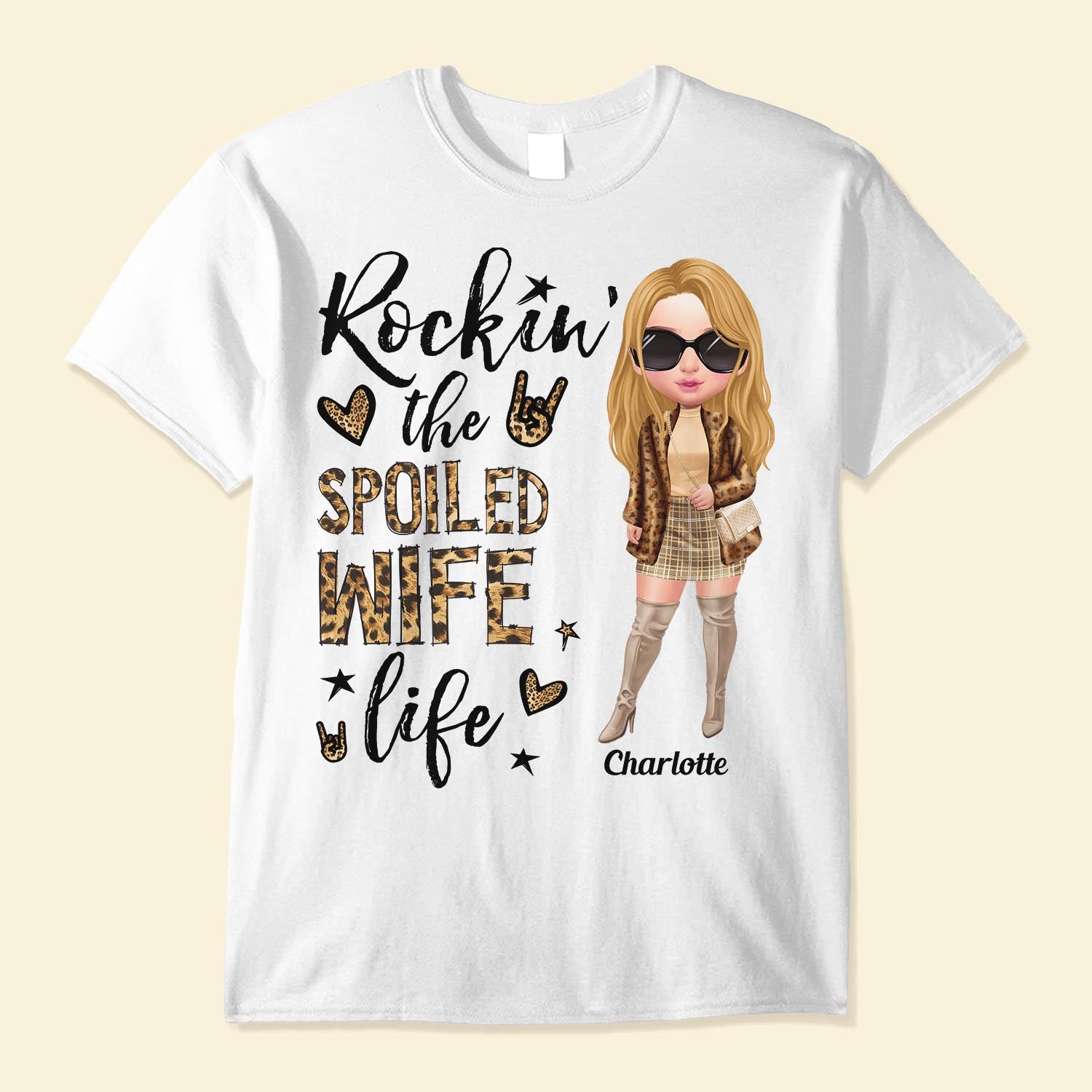 Spoiled Wife Life - Personalized Shirt - Anniversary, Valentine's Day, BirthdayGift For Wife, Mom, Lover - Fashion Girls