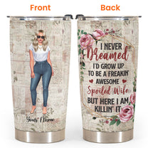 Spoiled Wife - Personalized Tumbler Cup - Valentine's Day, Birthday Gift For Wife