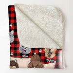 Stay In Bed And Cuddle My Pets - Personalized Blanket - Christmas, Birthday, Funny Gift For Pet Lover, Dog Mom, Cat Mom, Dog Dad, Cat Dad