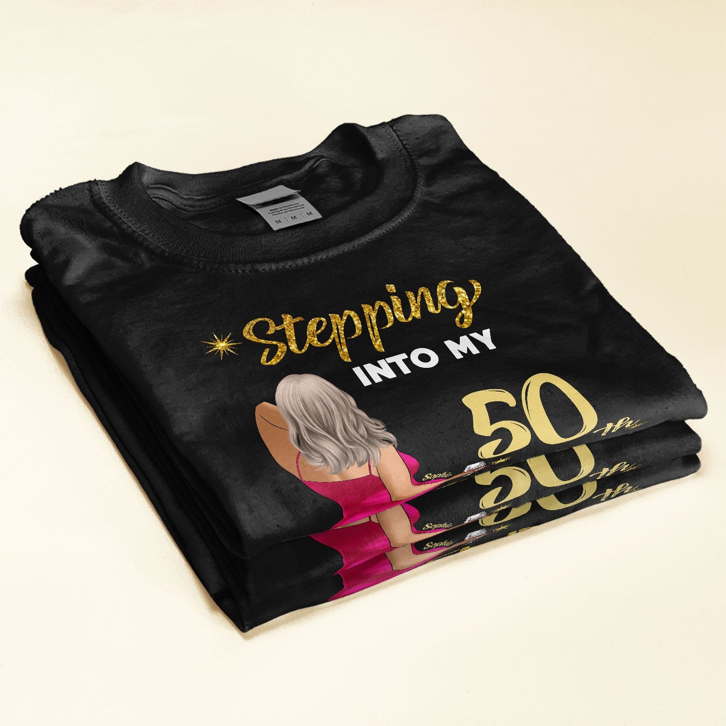 Stepping In To 50th Birthday Like A Boss - Personalized Shirt - Birthday Gift For Family And Friends