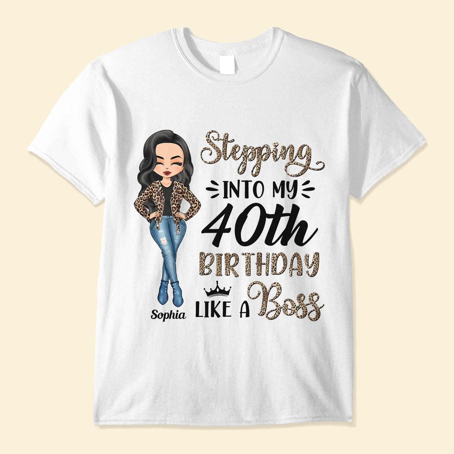 Stepping Into My 30Th, 40Th,50Th Birthday - Personalized Shirt - BirthdayGift For Girl, Woman,Queen