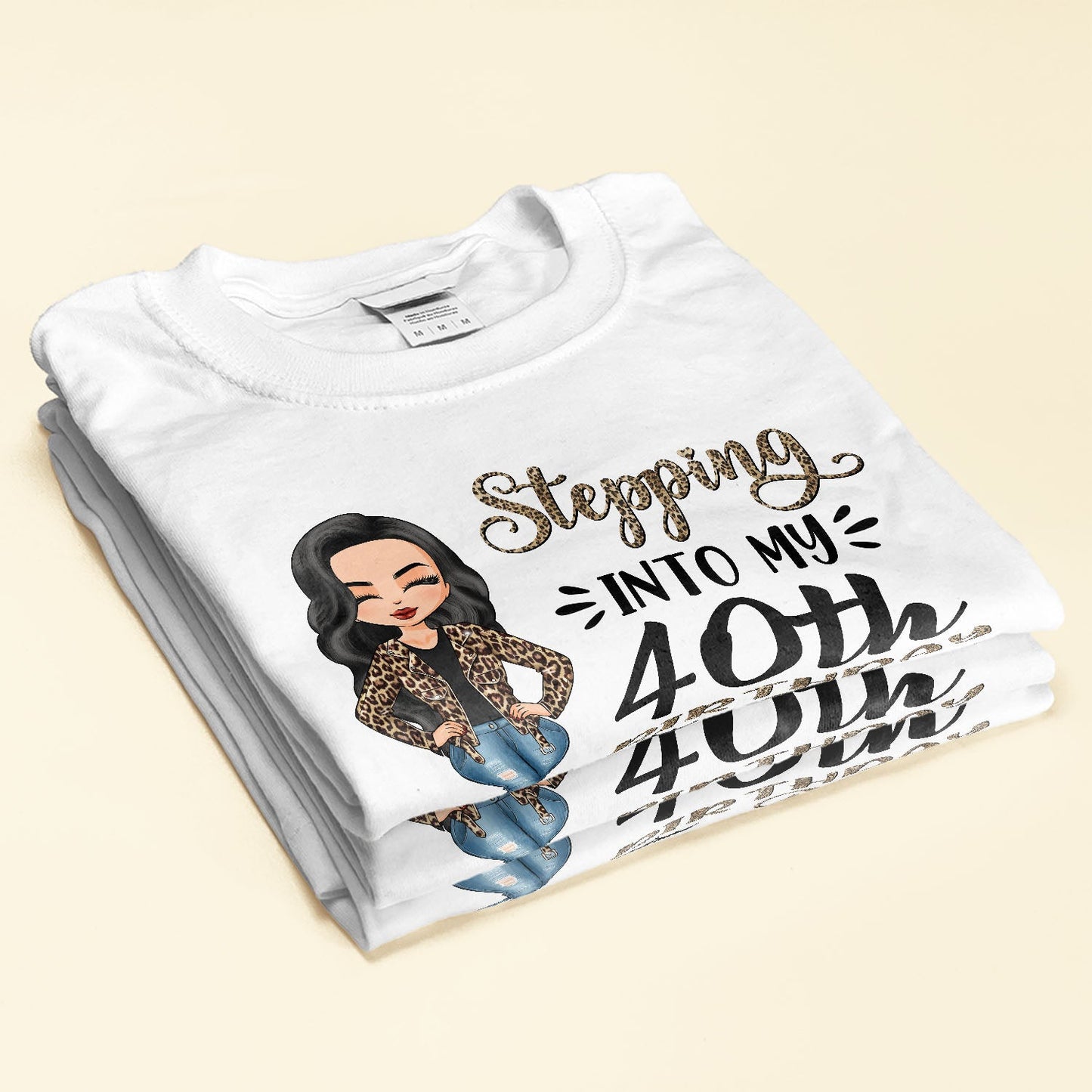 Stepping Into My 30Th, 40Th,50Th Birthday - Personalized Shirt - BirthdayGift For Girl, Woman,Queen