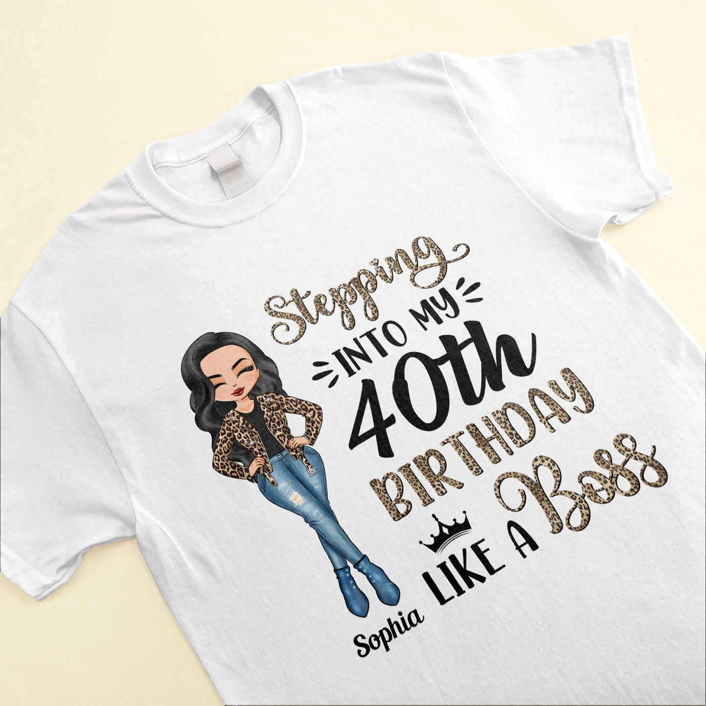 Stepping Into My 30Th, 40Th,50Th Birthday - Personalized Shirt - BirthdayGift For Girl, Woman,Queen