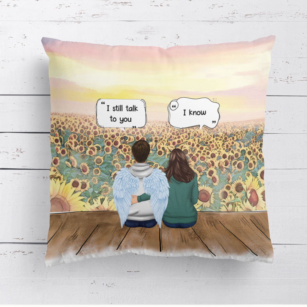 I Still Talk About You Couple, Memorial Pillow, Personalized