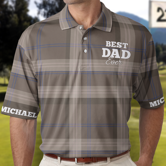 Striped Polo Vintage Style Gift For Dad Men Husband - Custom Polo Shirt