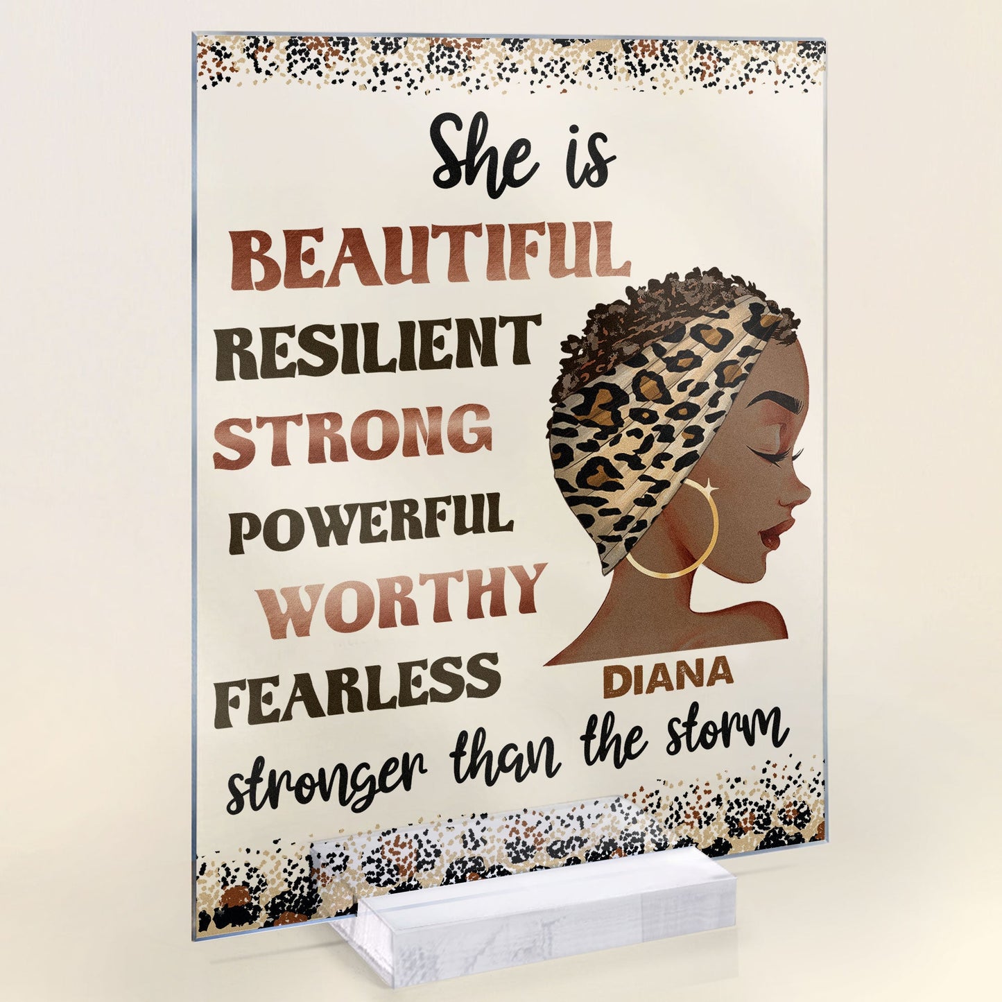 Stronger Than The Storm - Personalized Acrylic Plaque