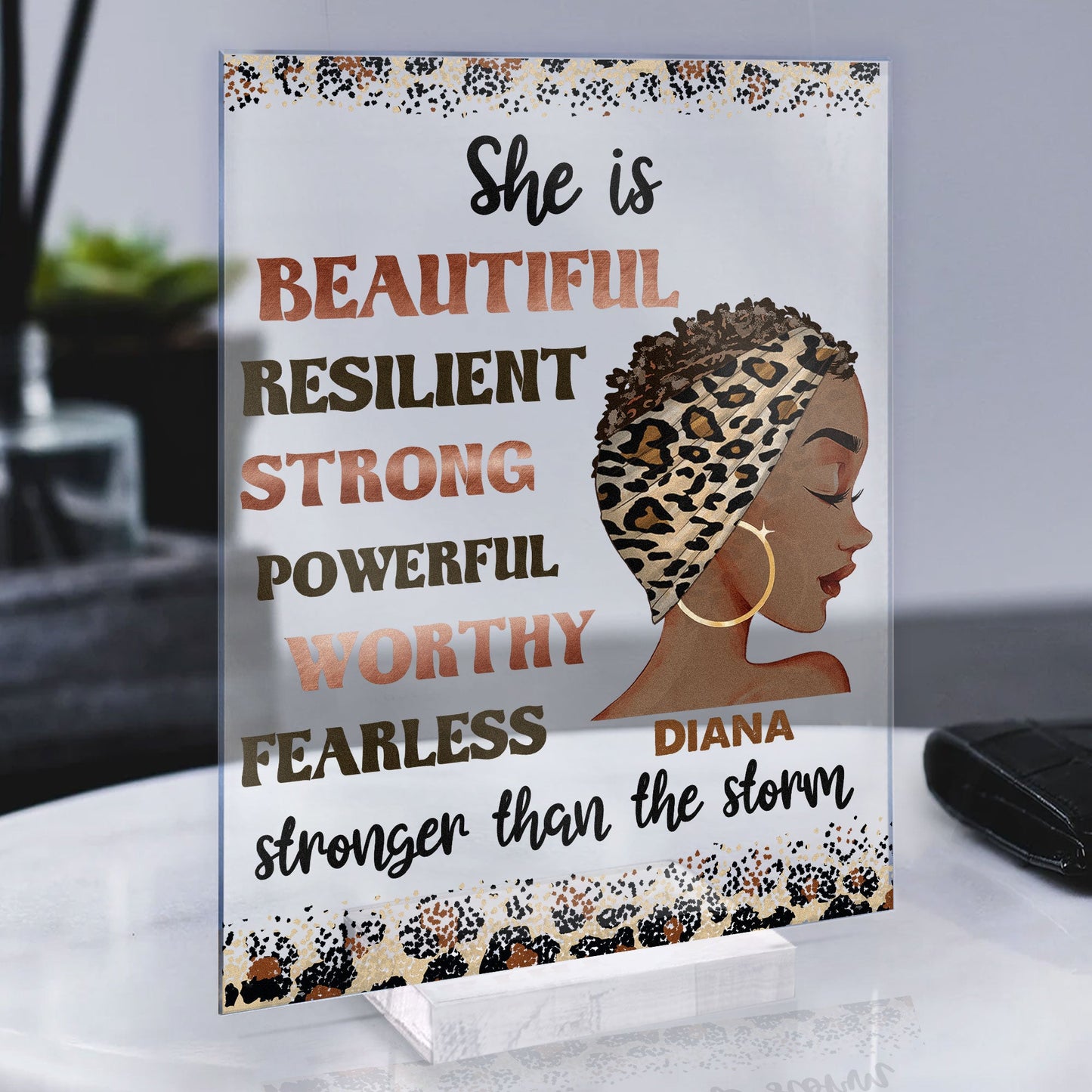 Stronger Than The Storm - Personalized Acrylic Plaque