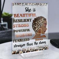 Stronger Than The Storm - Personalized Acrylic Plaque