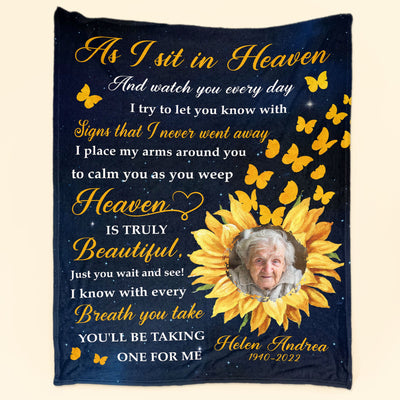 Sunflower Memorial - Personalized Photo Blanket