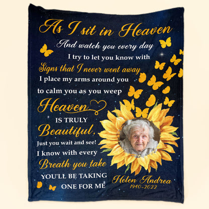 Sunflower Memorial - Personalized Photo Blanket