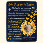 Sunflower Memorial - Personalized Photo Blanket