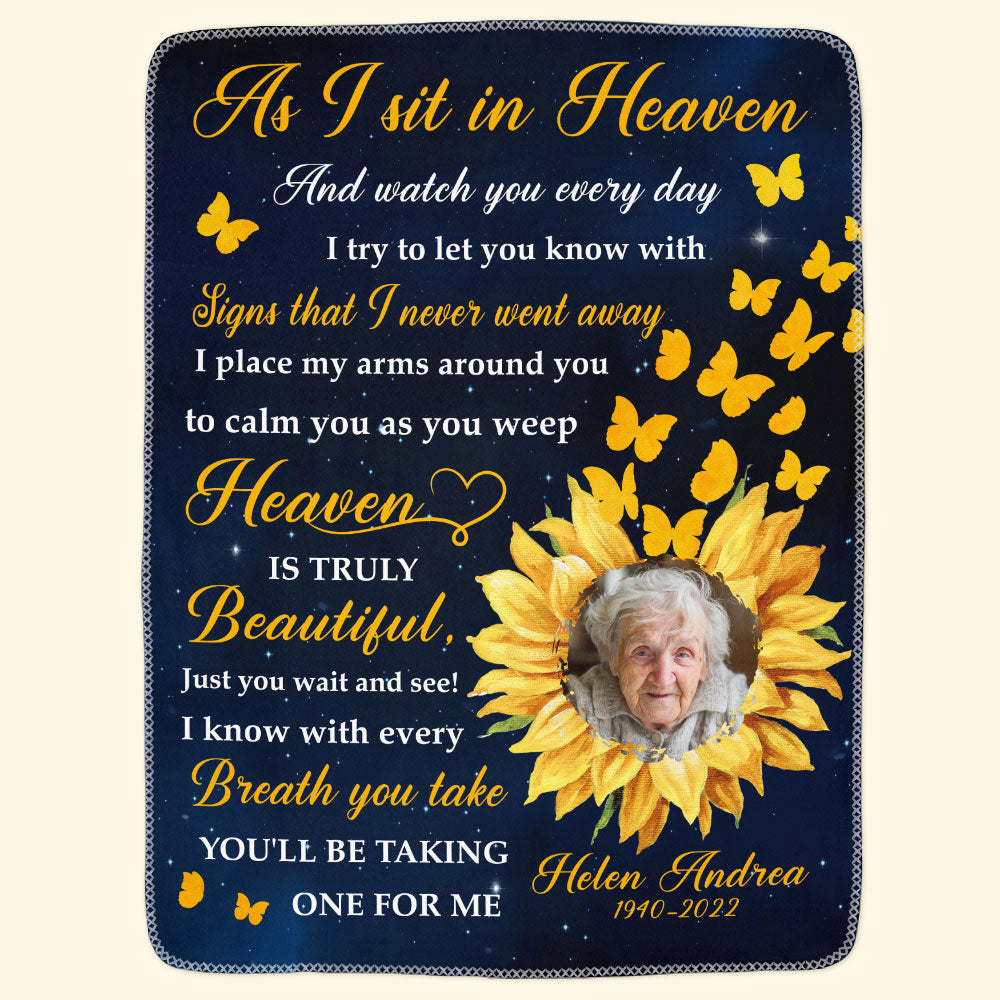 Sunflower Memorial - Personalized Photo Blanket