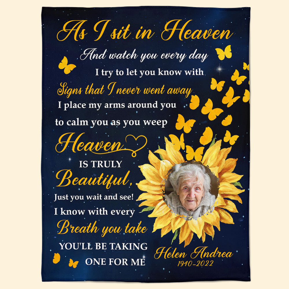 Sunflower Memorial - Personalized Photo Blanket