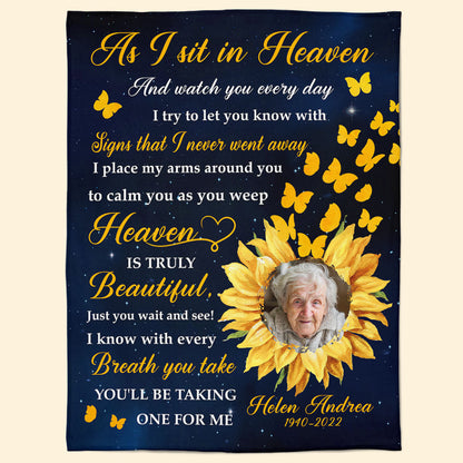 Sunflower Memorial - Personalized Photo Blanket