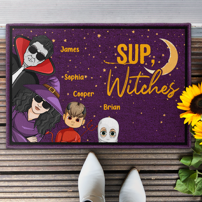 Sup Witches Family Version - Personalized Doormat