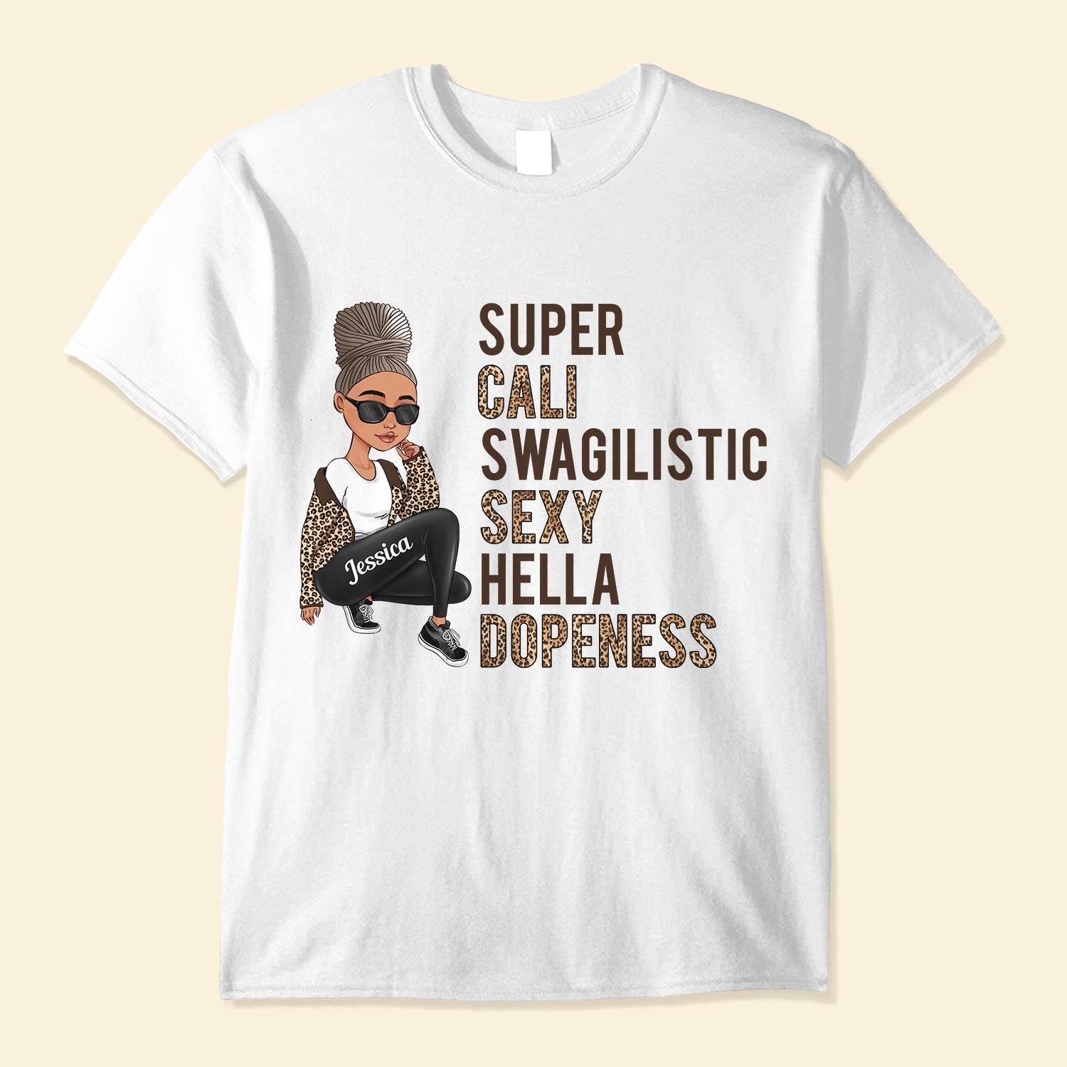 Super Cali Swagalistic - Personalized Shirt - Birthday Gift For Black Girl, Black Woman - Sassy Girl