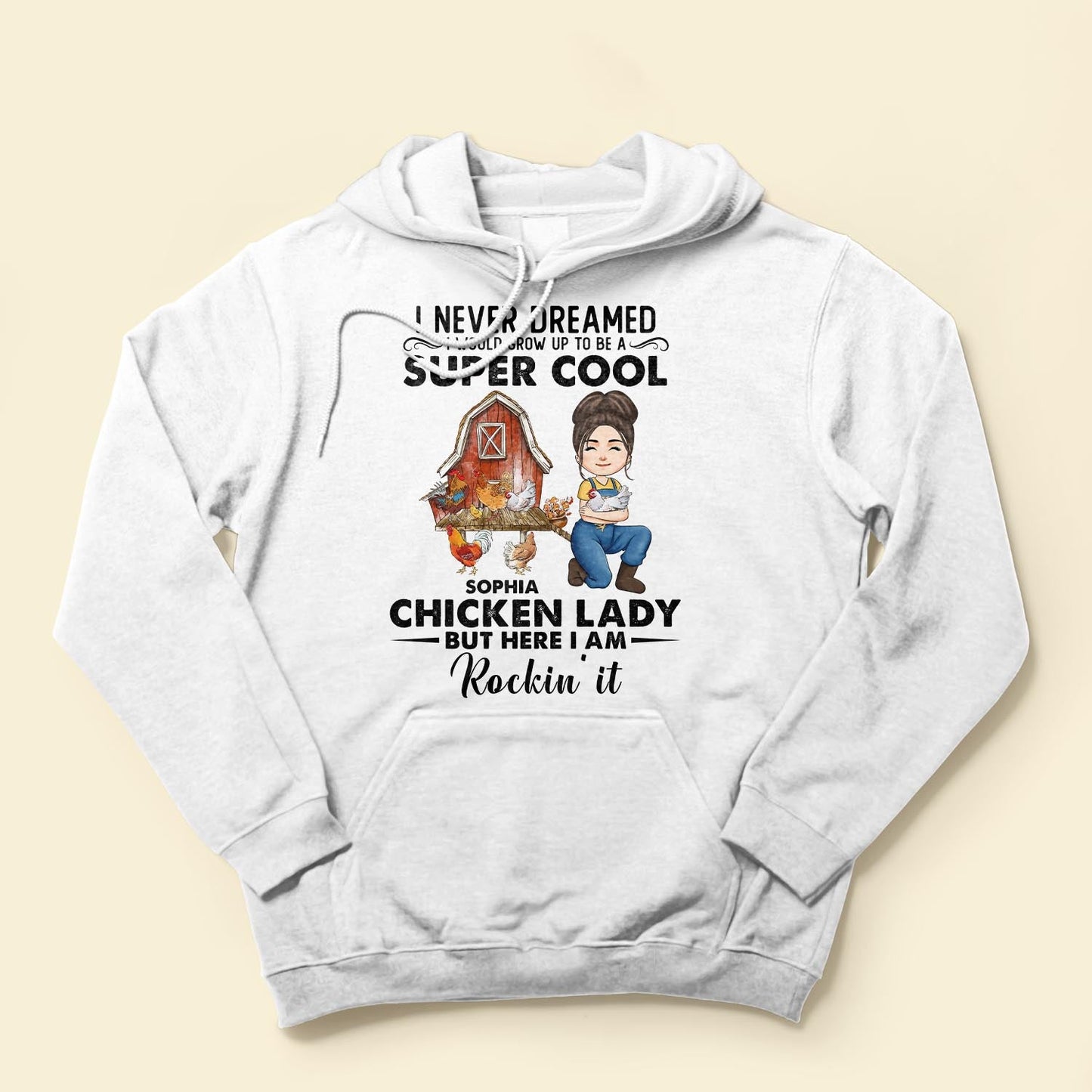 Super Cool Chicken Lady - Personalized Shirt - Birthday, Mother's Day Gift For Her, Girl, Woman , Chicken Lady