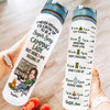 Super Sexy Camping Lady  - Personalized Water Bottle With Time Marker - Birthday, Funny, Summer Gift For Her, Woman, Camping Lady, Camping Lover