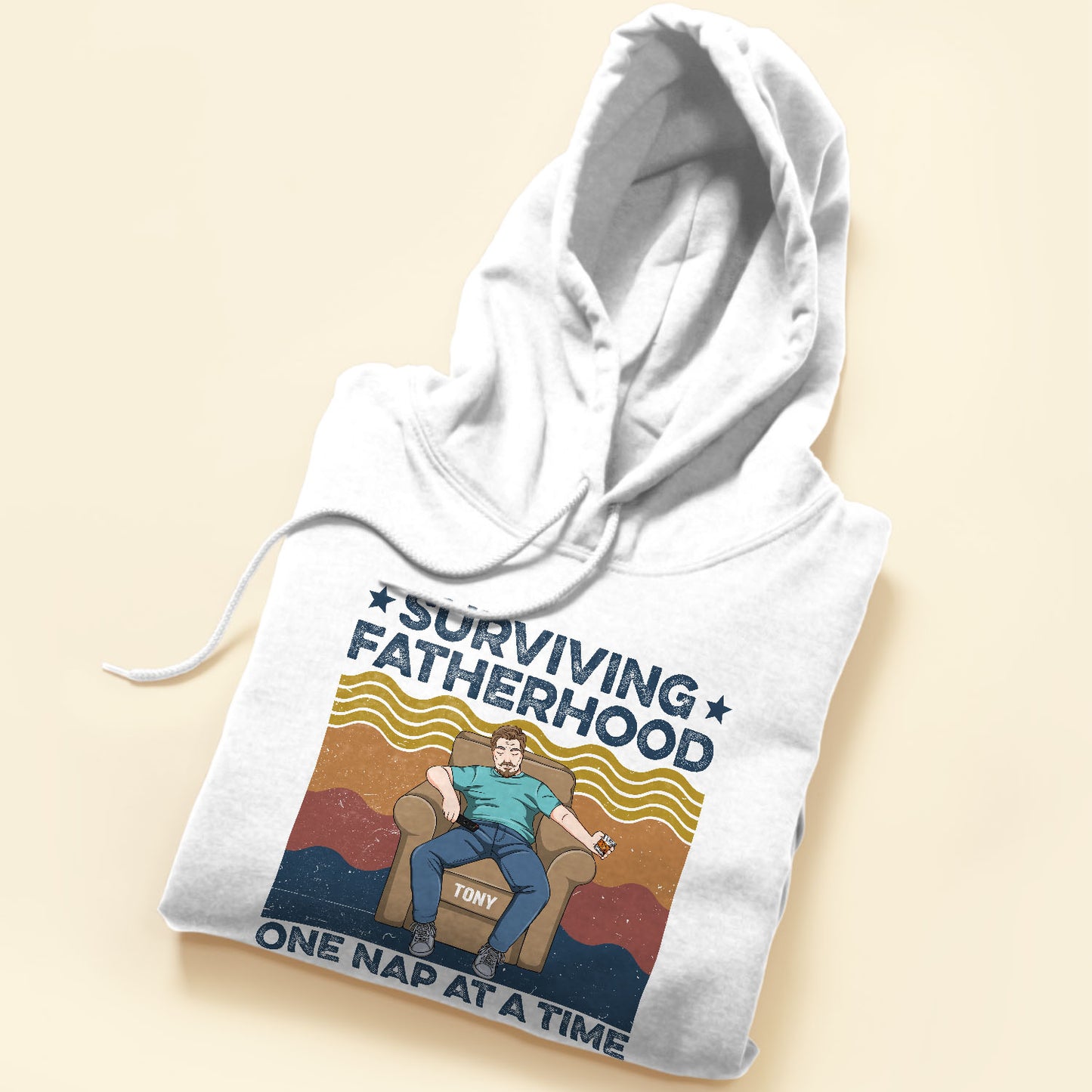 Surviving Fatherhood One Nap At A Time - Personalized Shirt - Father's Day, Birthday, Funny Gift For Husband, Dad, Father, Dada - From Wife, Daughters, Sons