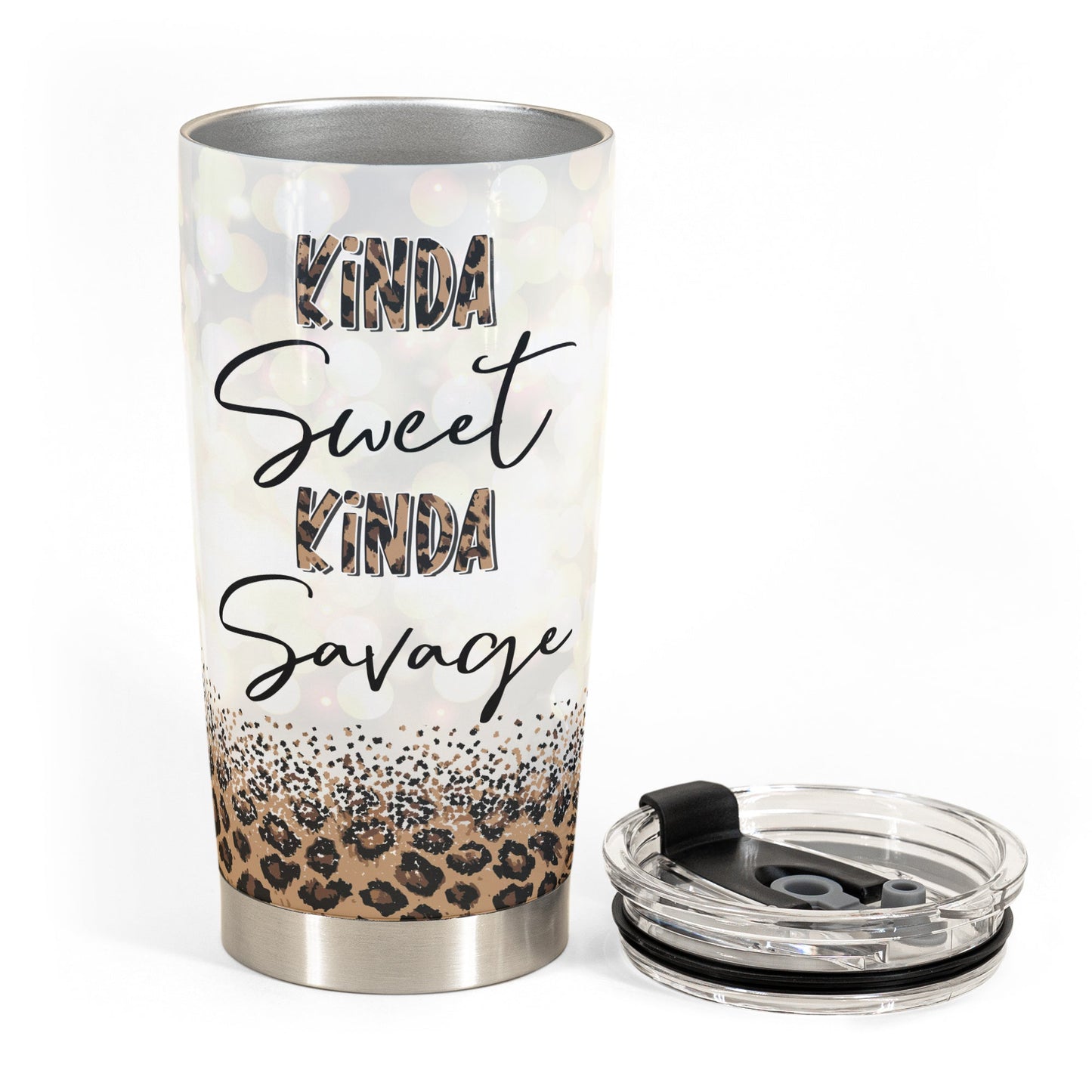 Sweet & Savage - Personalized Tumbler Cup - Birthday Gift Funny Gift For Girl, Black Girl, Black Woman