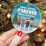 Swole Sister Forever - Personalized Ceramic Ornament - Christmas Gift For Fitness Lovers