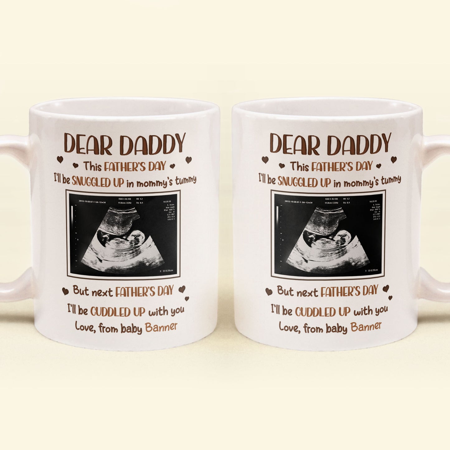 This Father's Day, I'll Be Snuggled Up In Mommy's Tummy - Personalized Mug
