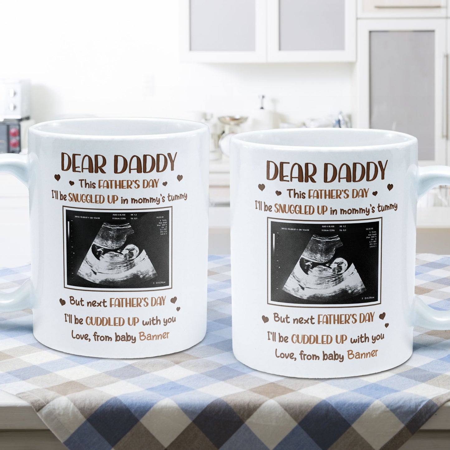 This Father's Day, I'll Be Snuggled Up In Mommy's Tummy - Personalized Mug
