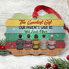 The Greatest Gift Our Parents Gave Us - Personalized Aluminum Ornament - Christmas Gift Siblings Ornament For Siblings, Brothers, Sisters - Ugly Christmas Sweater Sitting