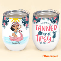 Tanned-And-Tipsy-Personalized-Wine-Tumbler-Gift-For-Beach-Goers