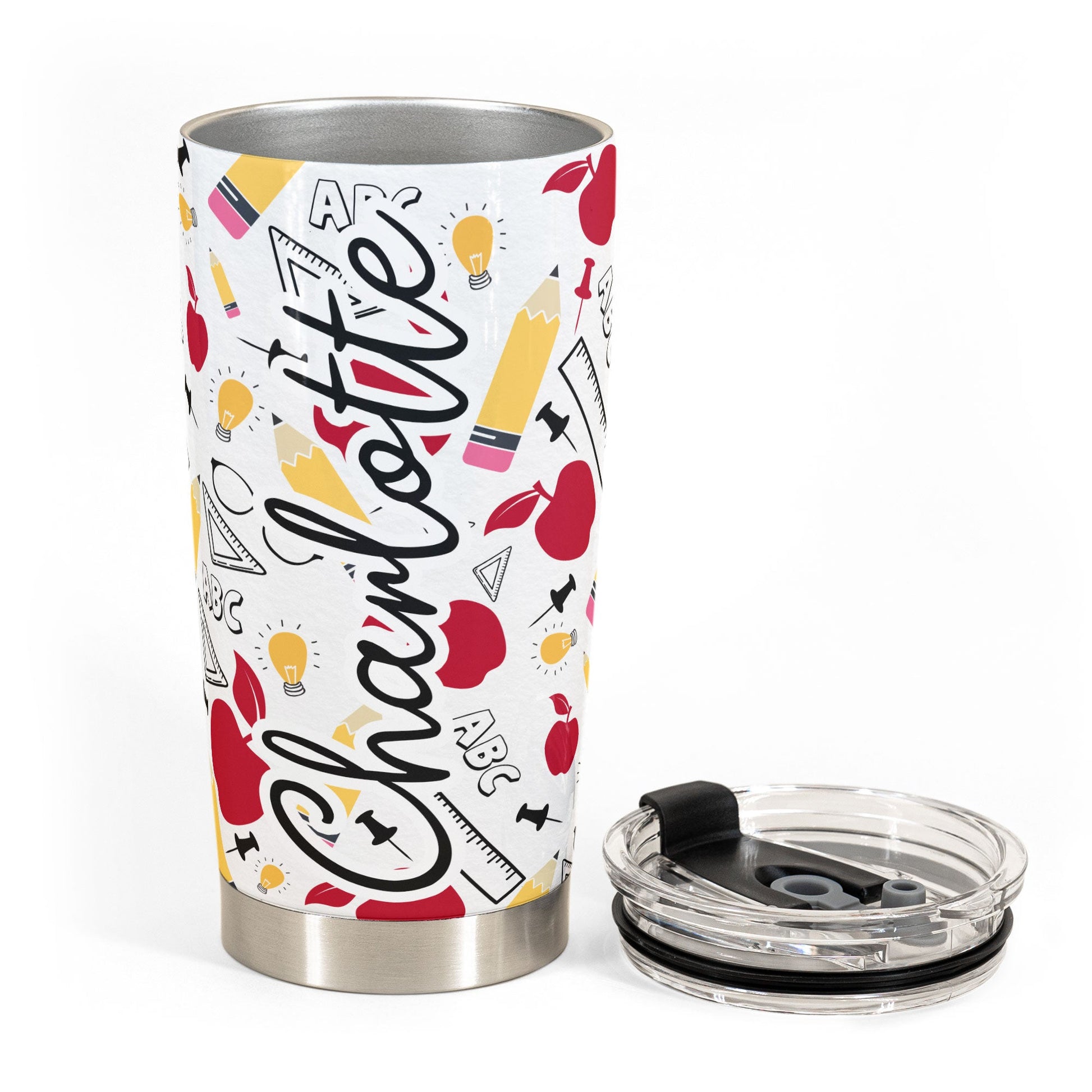 Teach Love Inspire  - Personalized Tumbler Cup - Birthday Gift For Teachers 