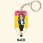 Teach Love Inspire Teacher Pencil Shaped - Personalized Acrylic Keychain